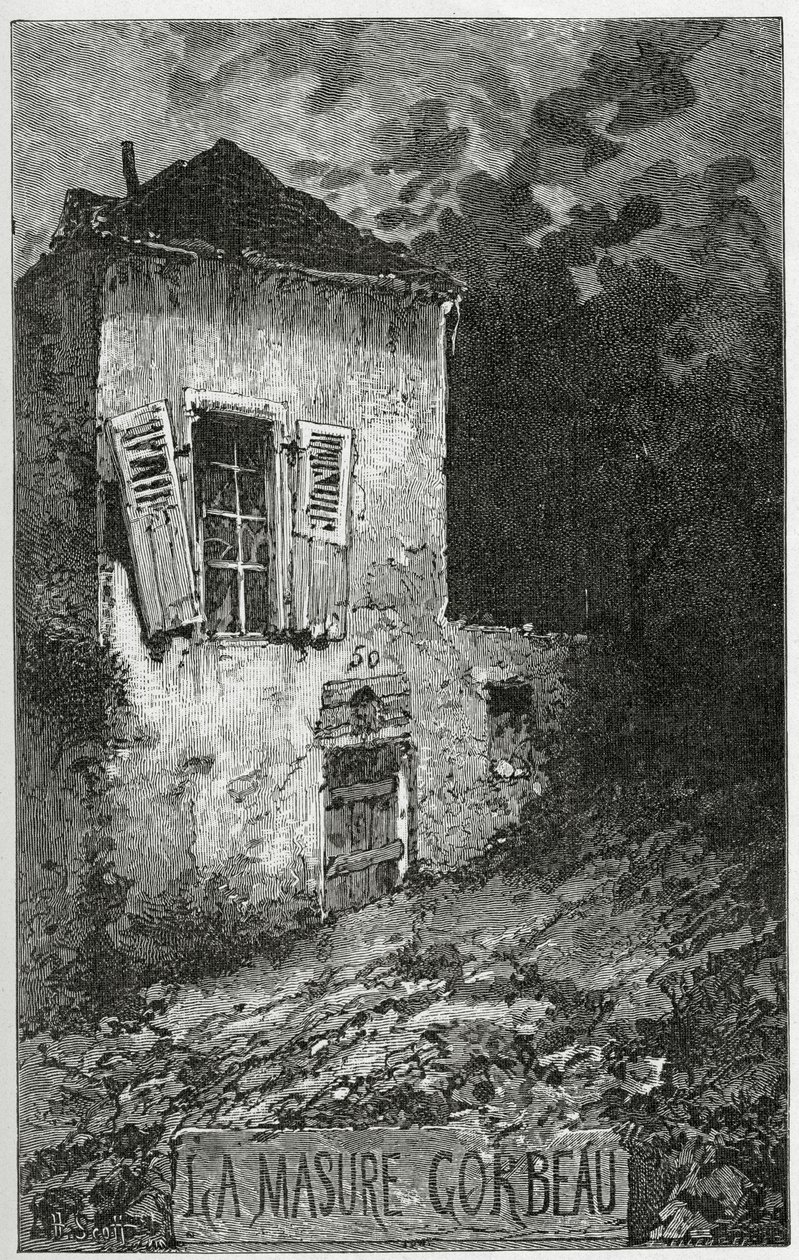 La Masure Gorbeau, 19. század (bw metszet) alkotó: Francis & Scott, Henry Fowke