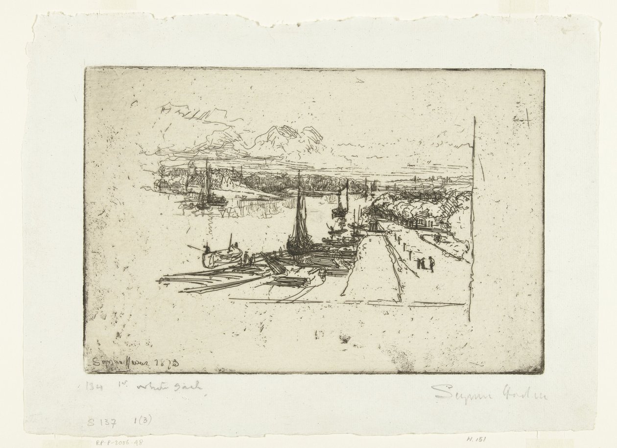 Az Amstel az Amstelhoteltől Az Amstel II alkotó: Francis Seymour Haden (Sir) (signed by artist)