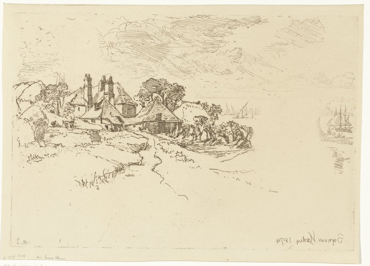 Lovis Corinth Carl Strathmannnak: képeslap, 1896. szeptember 28-i postabélyegző alkotó: Francis Seymour Haden (Sir) (signed by artist)