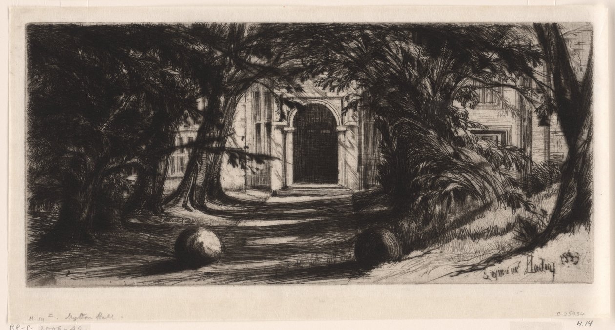 Mytton Hall alkotó: Francis Seymour Haden (Sir) (signed by artist)