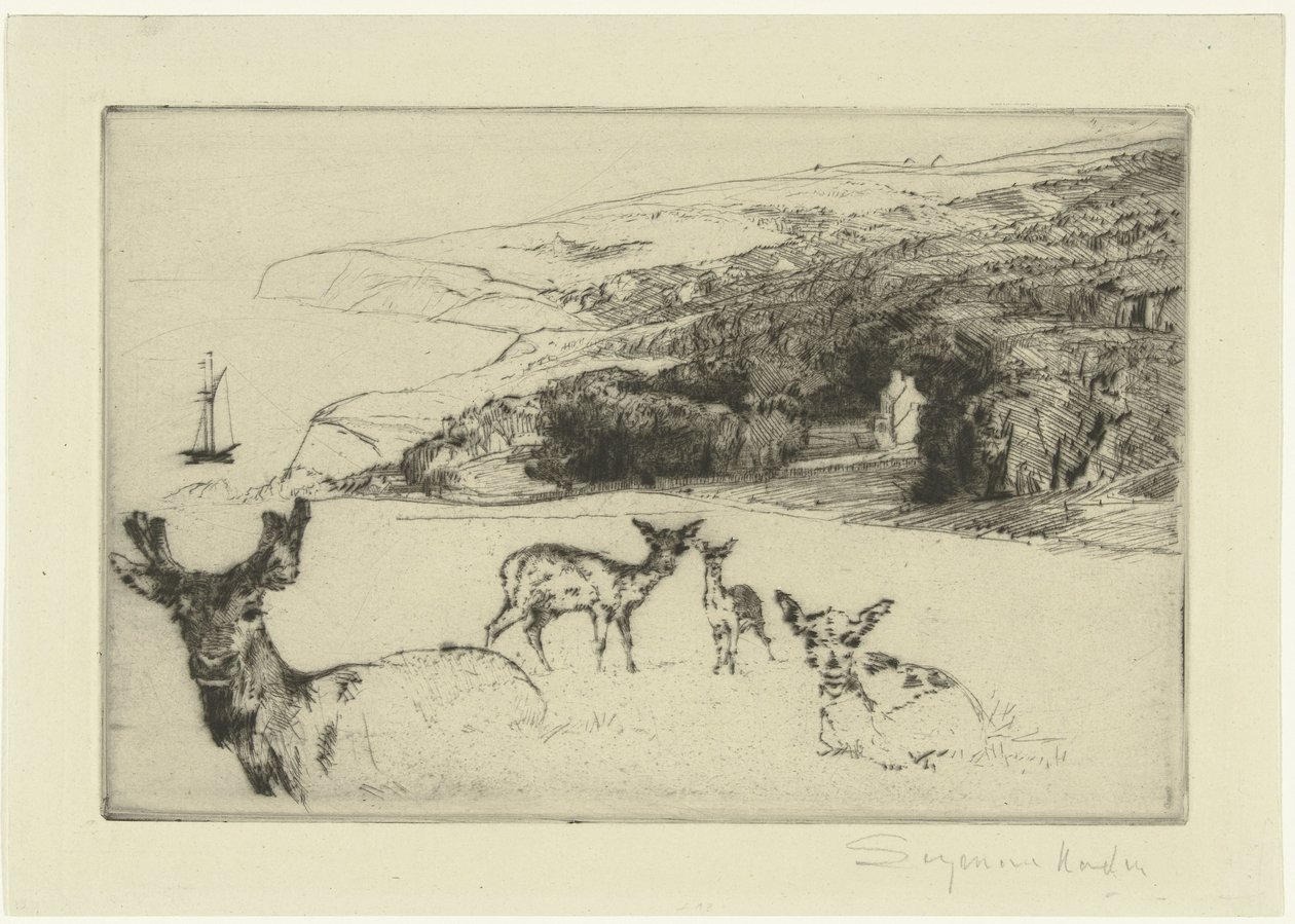 Newton Manor alkotó: Francis Seymour Haden (Sir) (signed by artist)