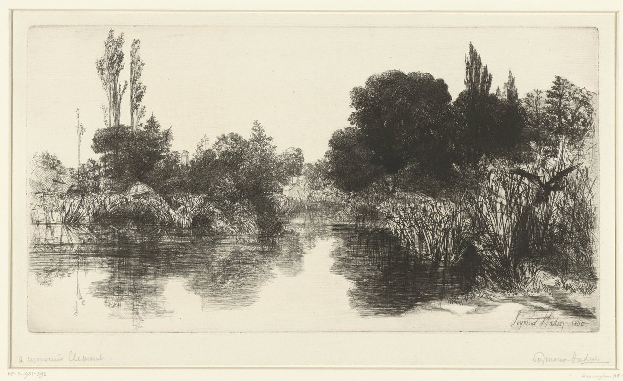 Tavacska Shere malomtó alkotó: Francis Seymour Haden (Sir) (signed by artist)