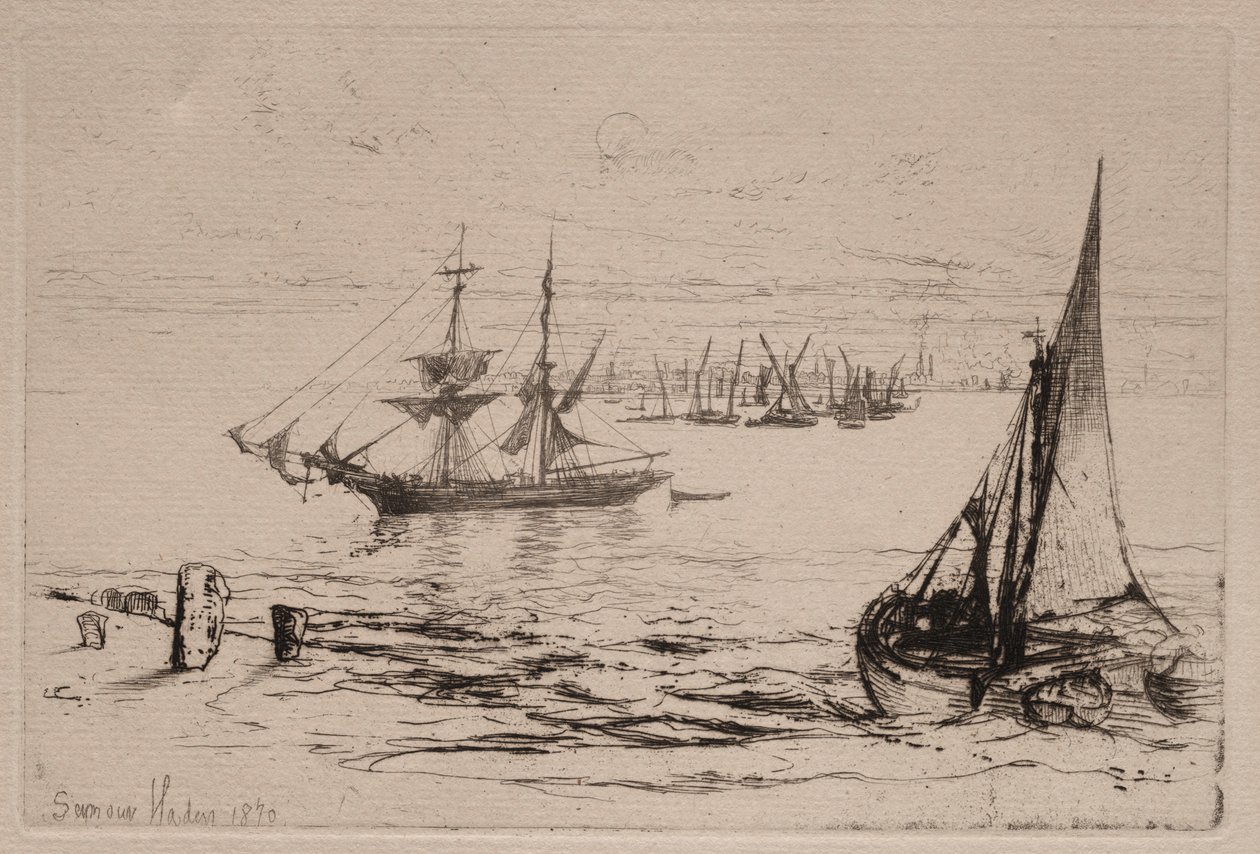 Egy dandár a horgonyban, 1879. alkotó: Francis Seymour Haden