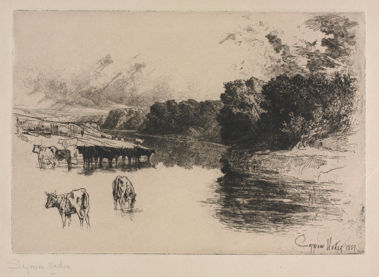 A Lancashire folyó, 1881. alkotó: Francis Seymour Haden