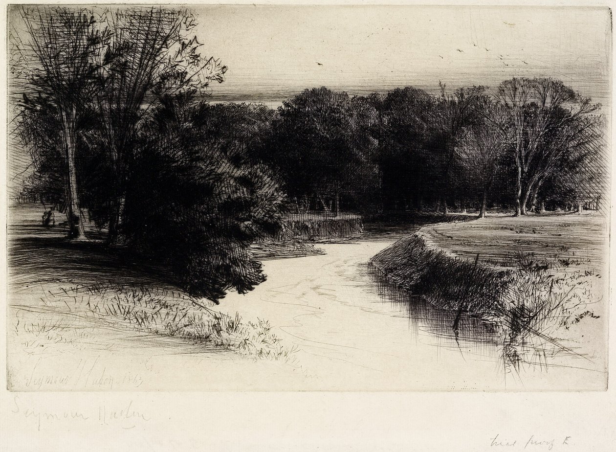 Naplemente Írországban, 1863 alkotó: Francis Seymour Haden