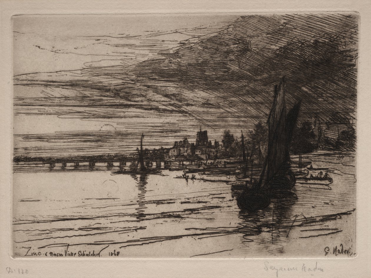 Battersea híd alkotó: Francis Seymour Haden