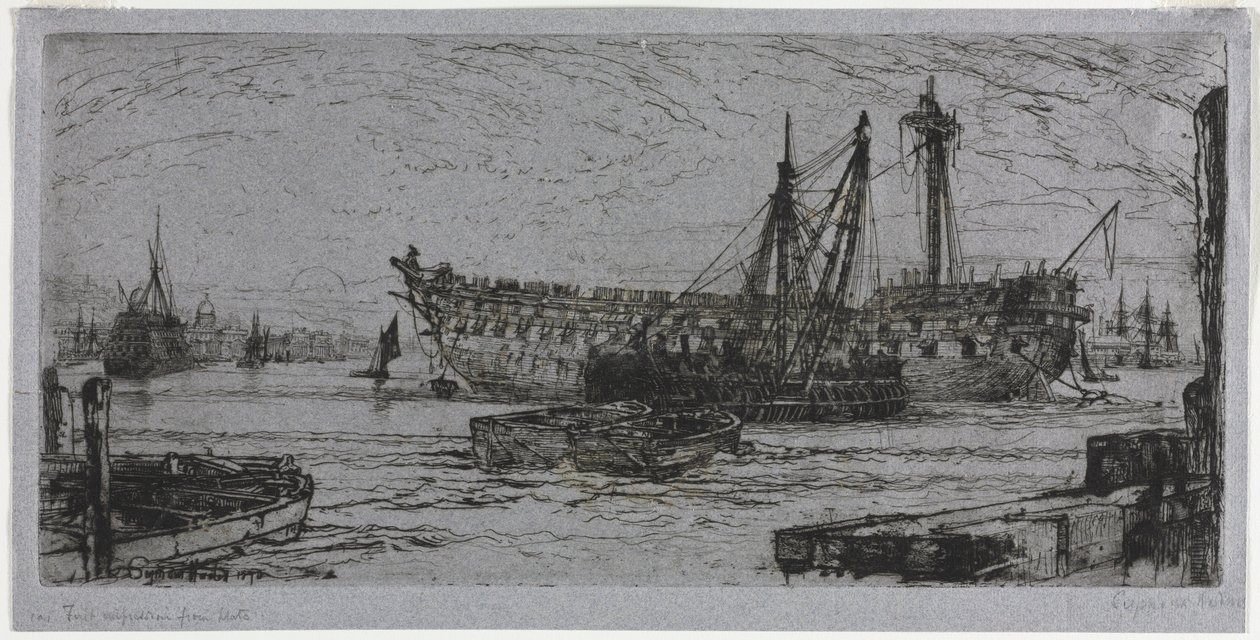 Az Agamemnon szakítása, 1870. alkotó: Francis Seymour Haden