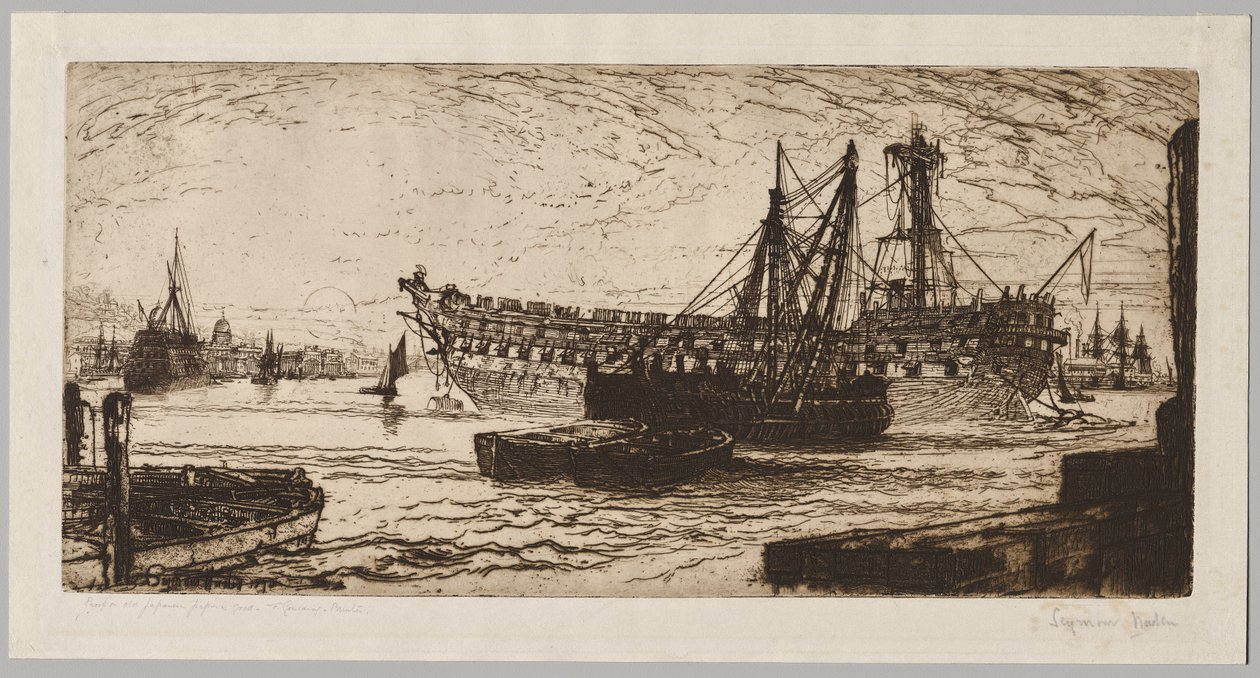 Az „Agamemnon” szakítása, 1. sz alkotó: Francis Seymour Haden
