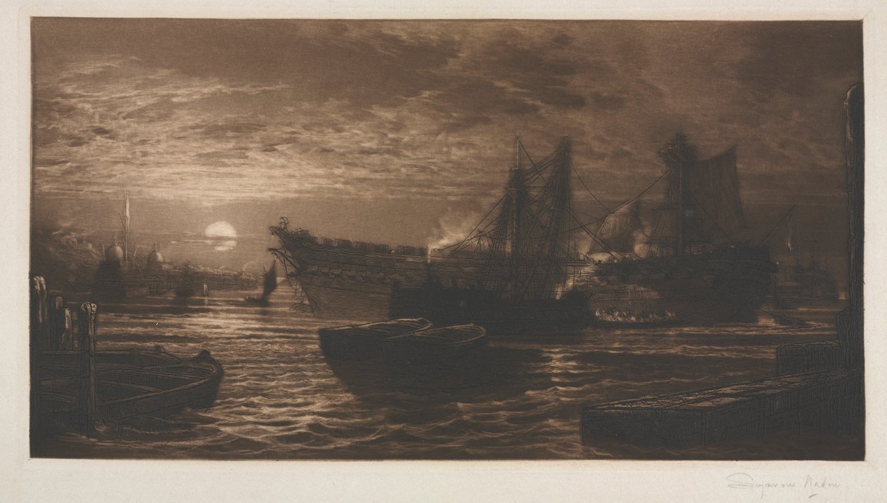 Breaking Up of the Agamemon, 11. szám, 1880 és később. alkotó: Francis Seymour Haden