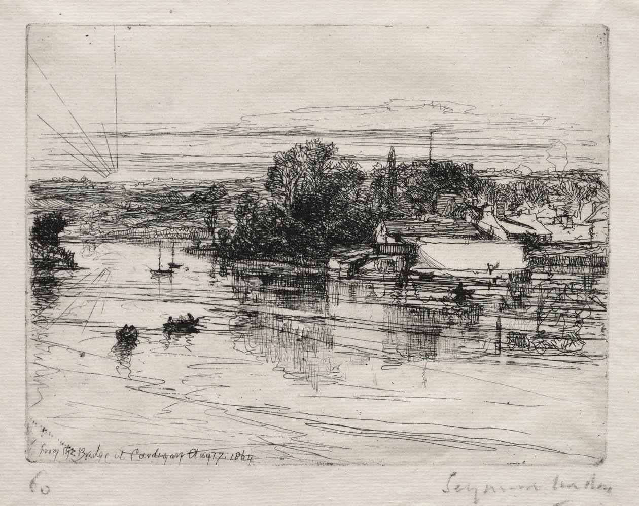 Kardigán híd. alkotó: Francis Seymour Haden