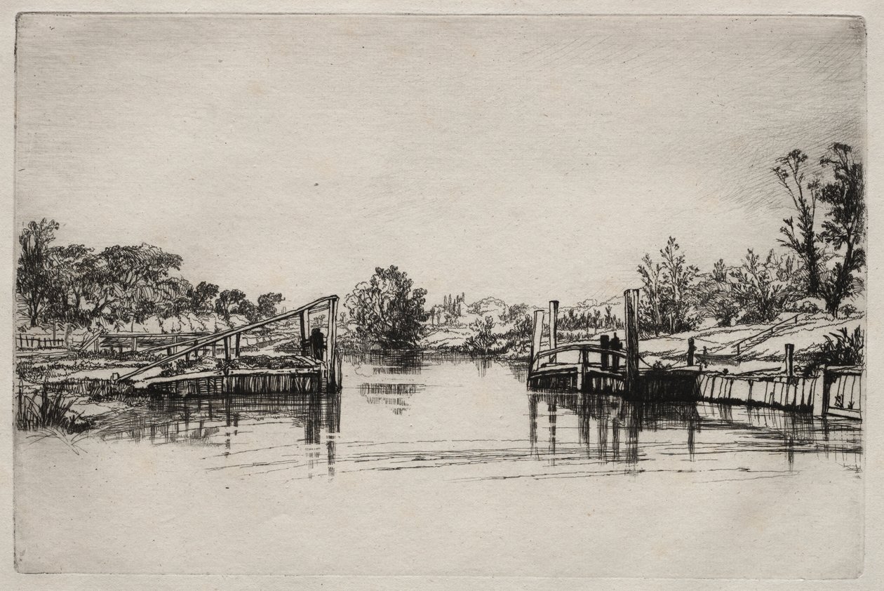 Egham Lock alkotó: Francis Seymour Haden