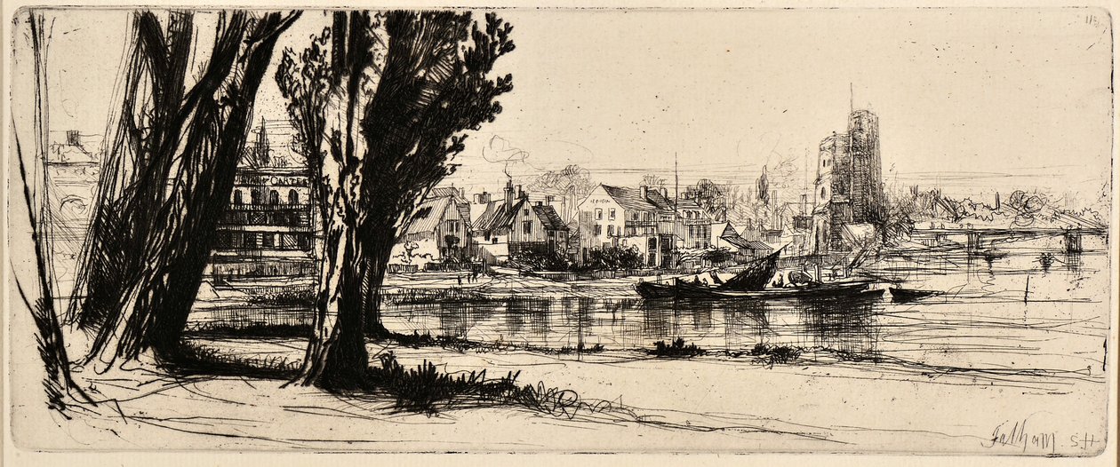 Fulham (rézkarc) alkotó: Francis Seymour Haden