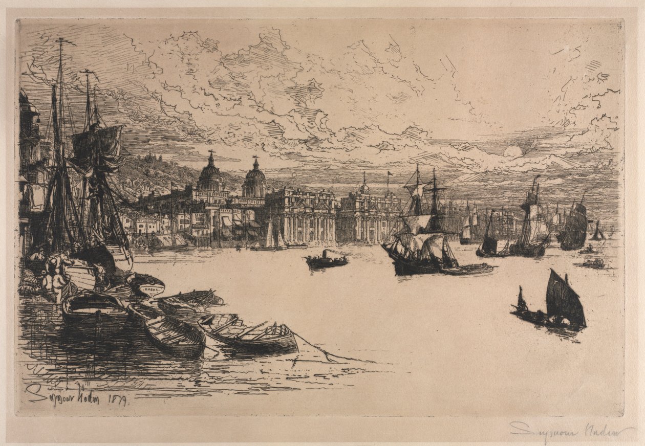 Greenwich. alkotó: Francis Seymour Haden