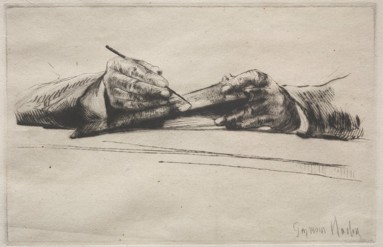 Szárazpontos kéz alkotó: Francis Seymour Haden