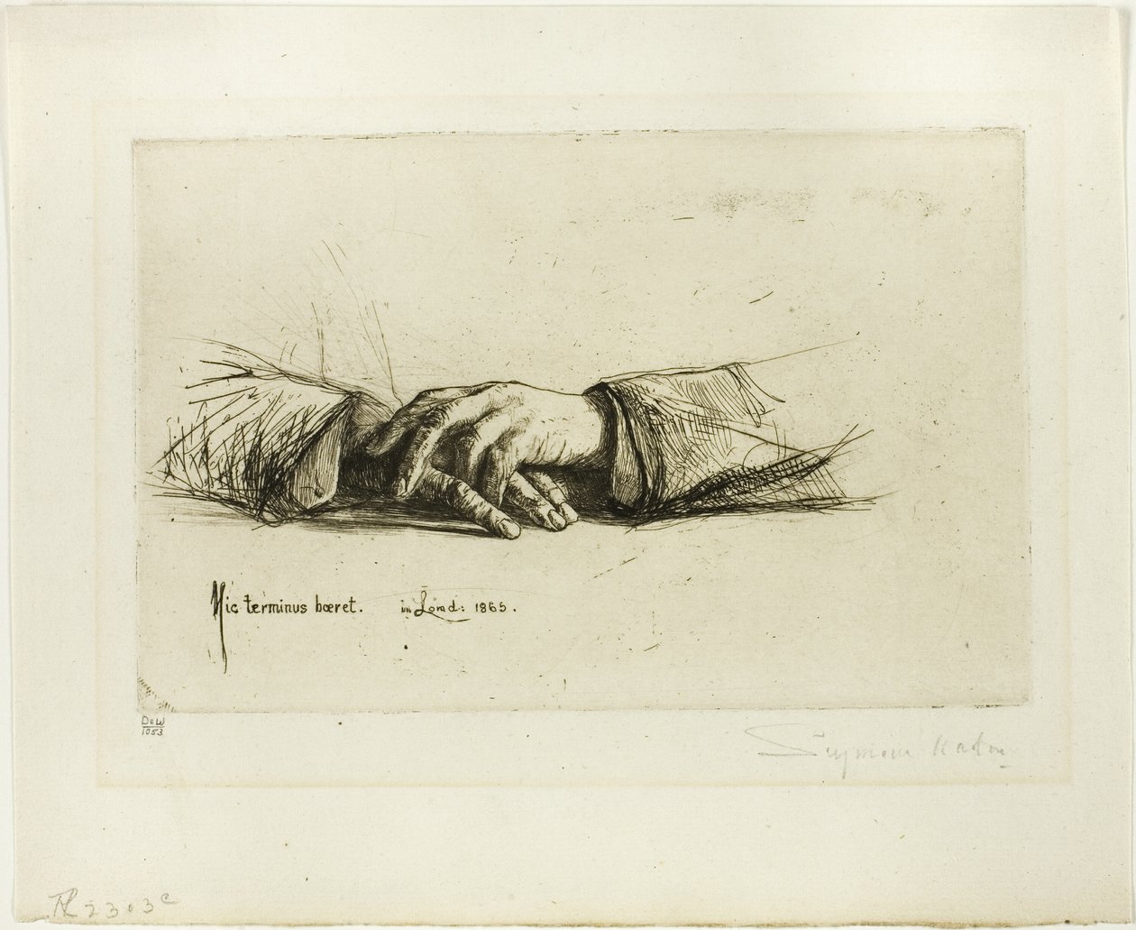 Kezek összekulcsolva alkotó: Francis Seymour Haden