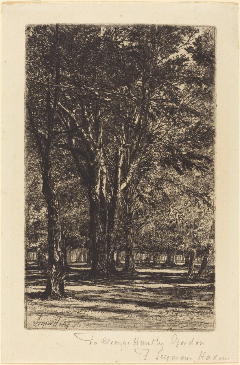 Kensington Gardens (The Larger Plate) alkotó: Francis Seymour Haden