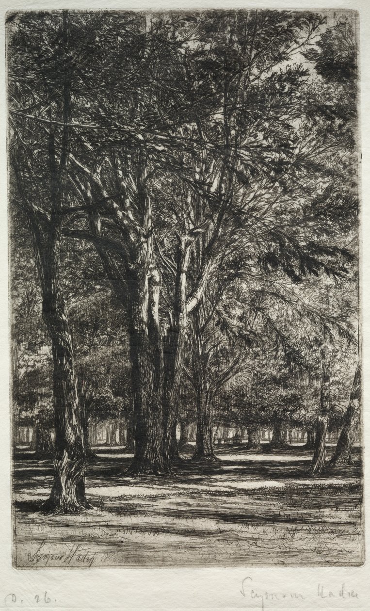 Kensington Gardens (The Larger Plate) alkotó: Francis Seymour Haden
