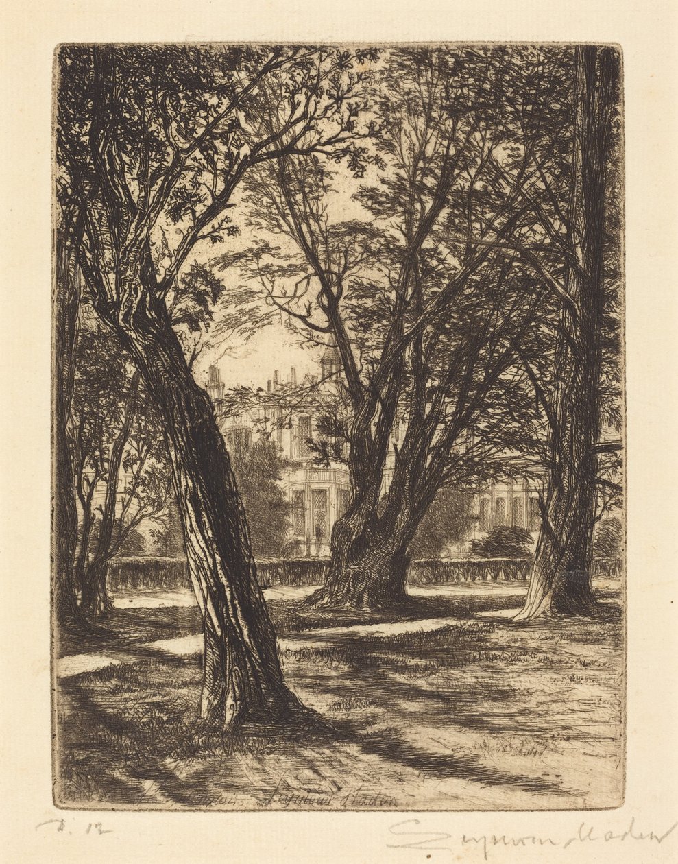 Kensington Gardens (a kis lemez) alkotó: Francis Seymour Haden