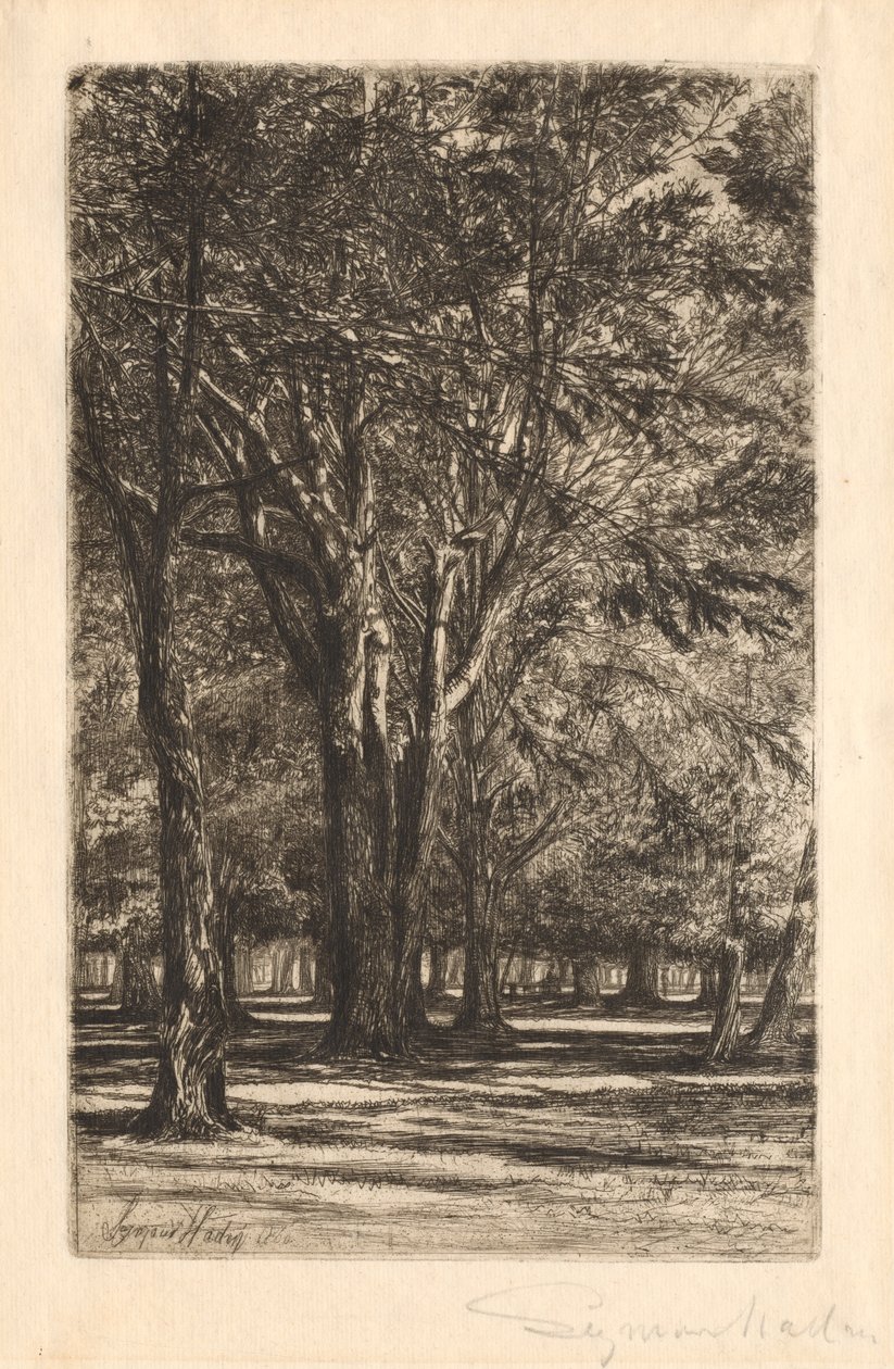 Kensington Gardens, No. 2 Large Plate, 1860. alkotó: Francis Seymour Haden