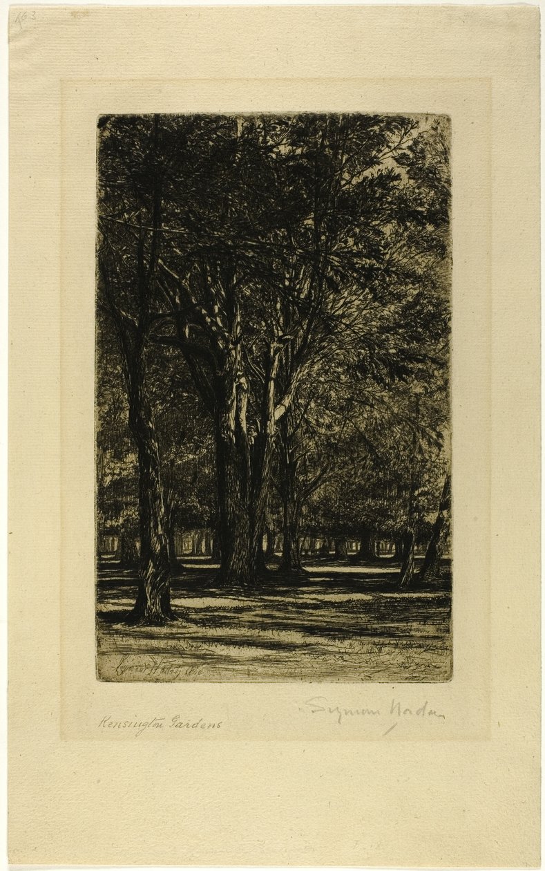 Kensington Gardens, No. II (nagy lemez) alkotó: Francis Seymour Haden