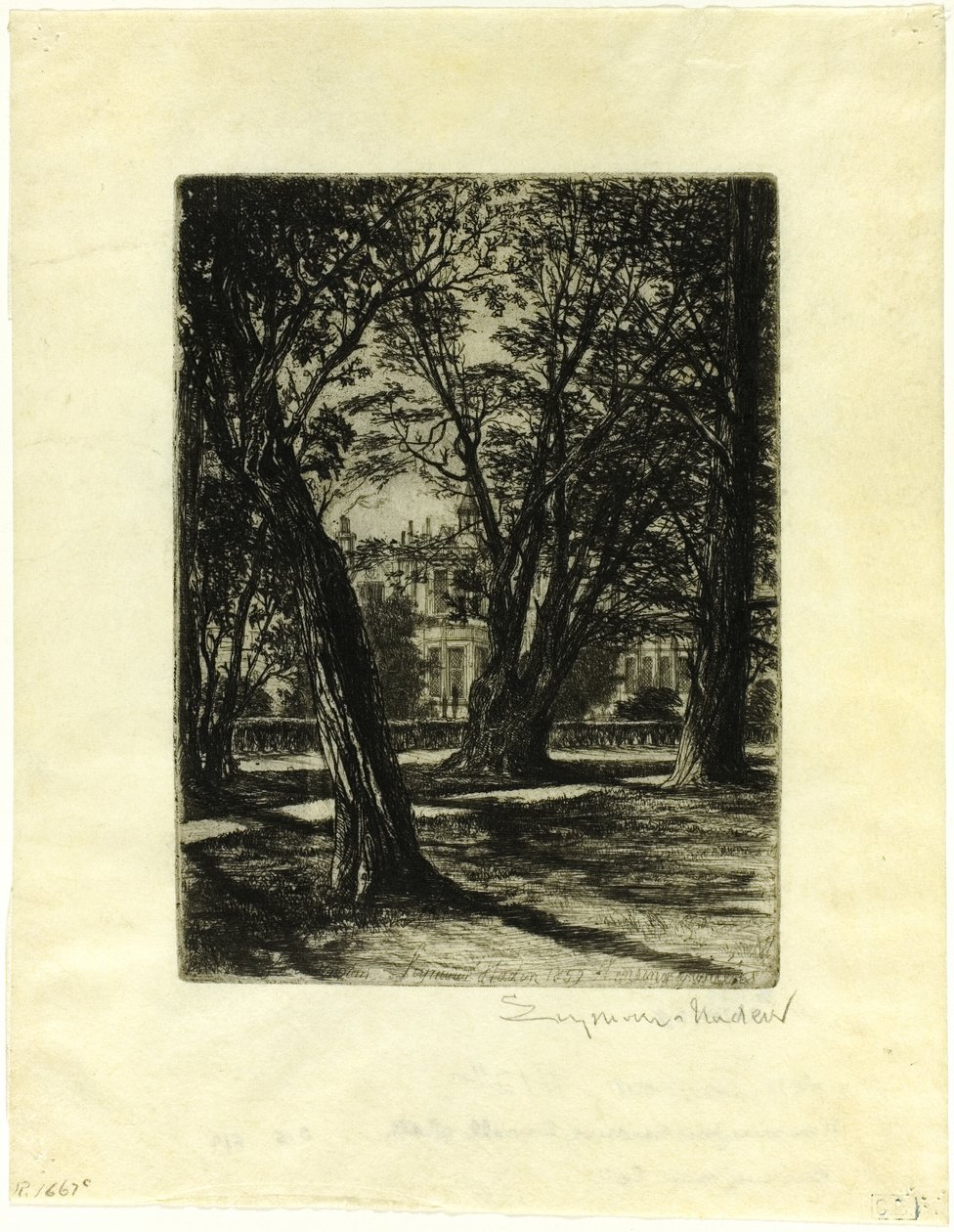 Kensington Gardens, No. I (kis tányér) alkotó: Francis Seymour Haden