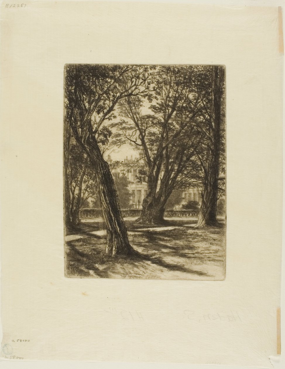 Kensington Gardens, No. I (kis tányér) alkotó: Francis Seymour Haden
