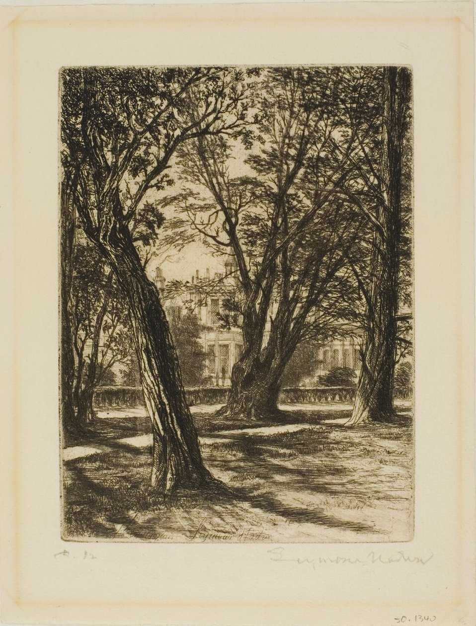 Kensington Gardens, No. I (kis tányér) alkotó: Francis Seymour Haden