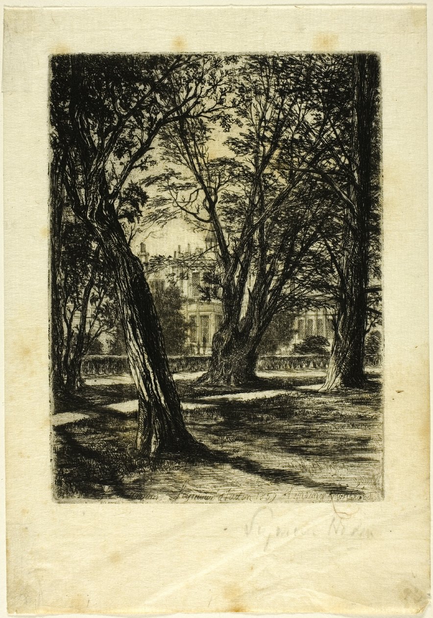 Kensington Gardens, No. I (kis tányér) alkotó: Francis Seymour Haden