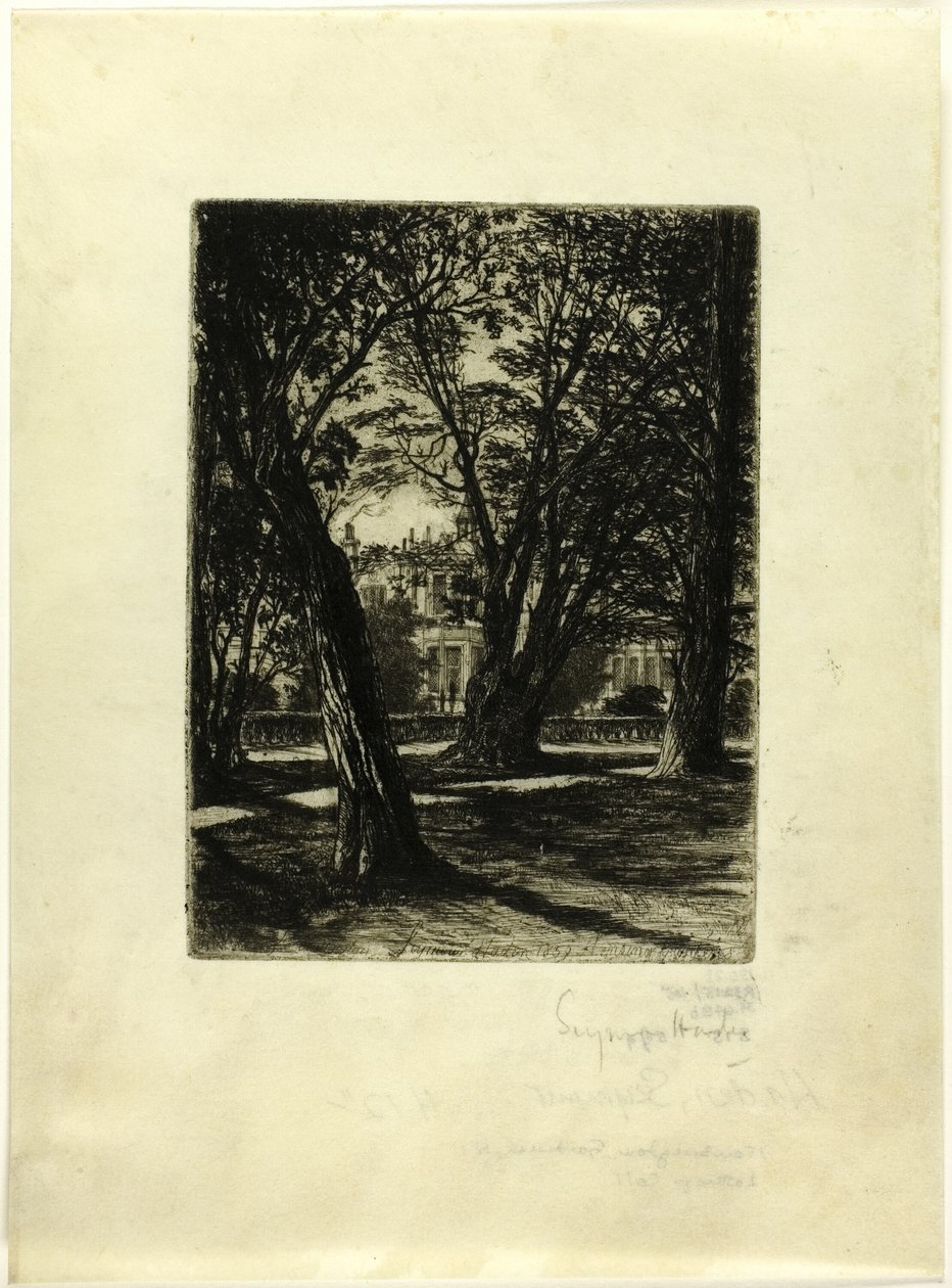 Kensington Gardens, I. szám (kis tányér) alkotó: Francis Seymour Haden