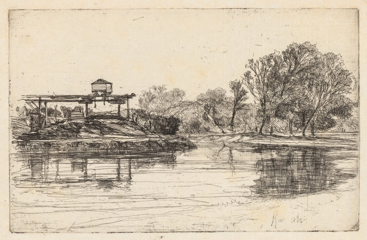 Kew, 1864. alkotó: Francis Seymour Haden