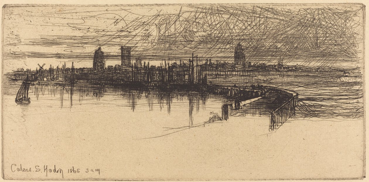 Kis Calais móló alkotó: Francis Seymour Haden