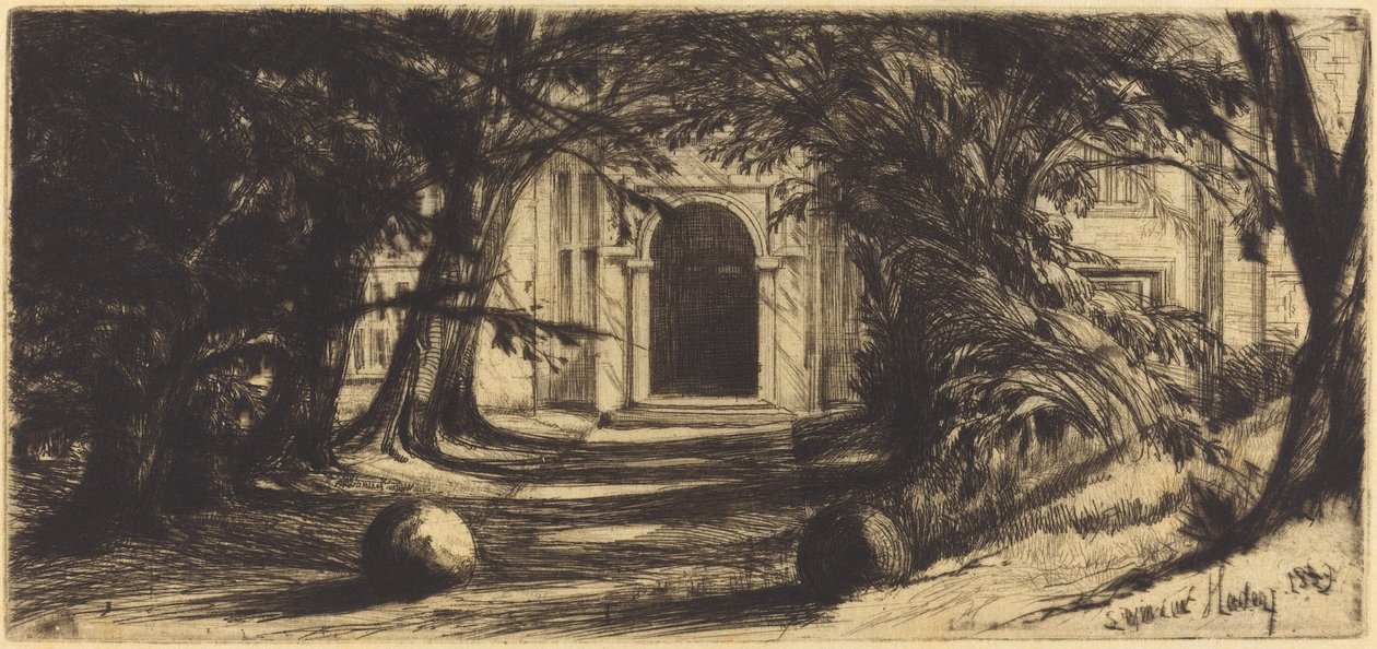 Mytton Hall (Lancashire) alkotó: Francis Seymour Haden