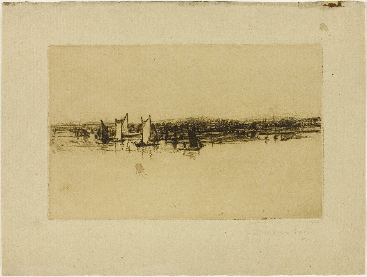 A fogadóval szemben, Purfleet alkotó: Francis Seymour Haden