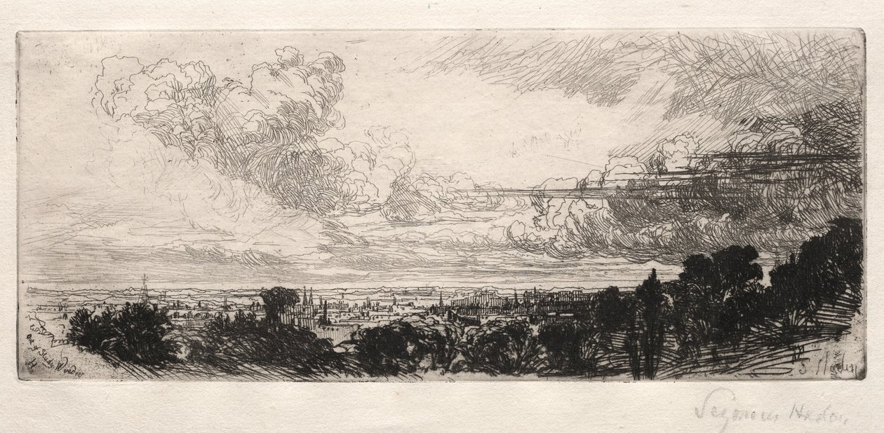 Tanulmányi ablakon kívül alkotó: Francis Seymour Haden