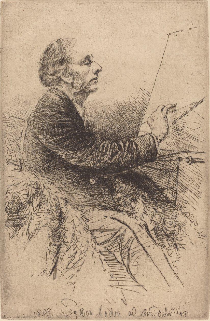 Önarckép a festőállványon alkotó: Francis Seymour Haden