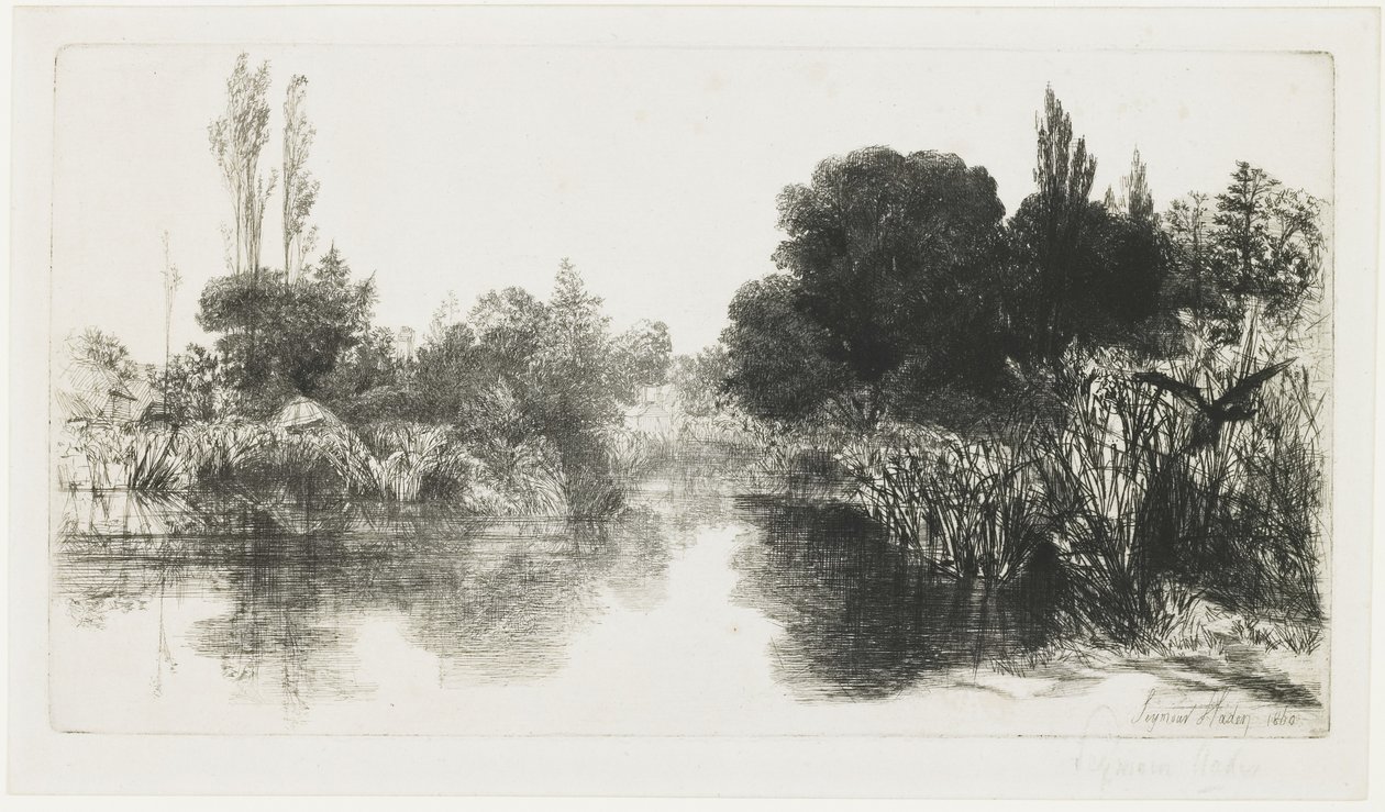 Shere Mill Pond (The Larger Plate), 1860 alkotó: Francis Seymour Haden