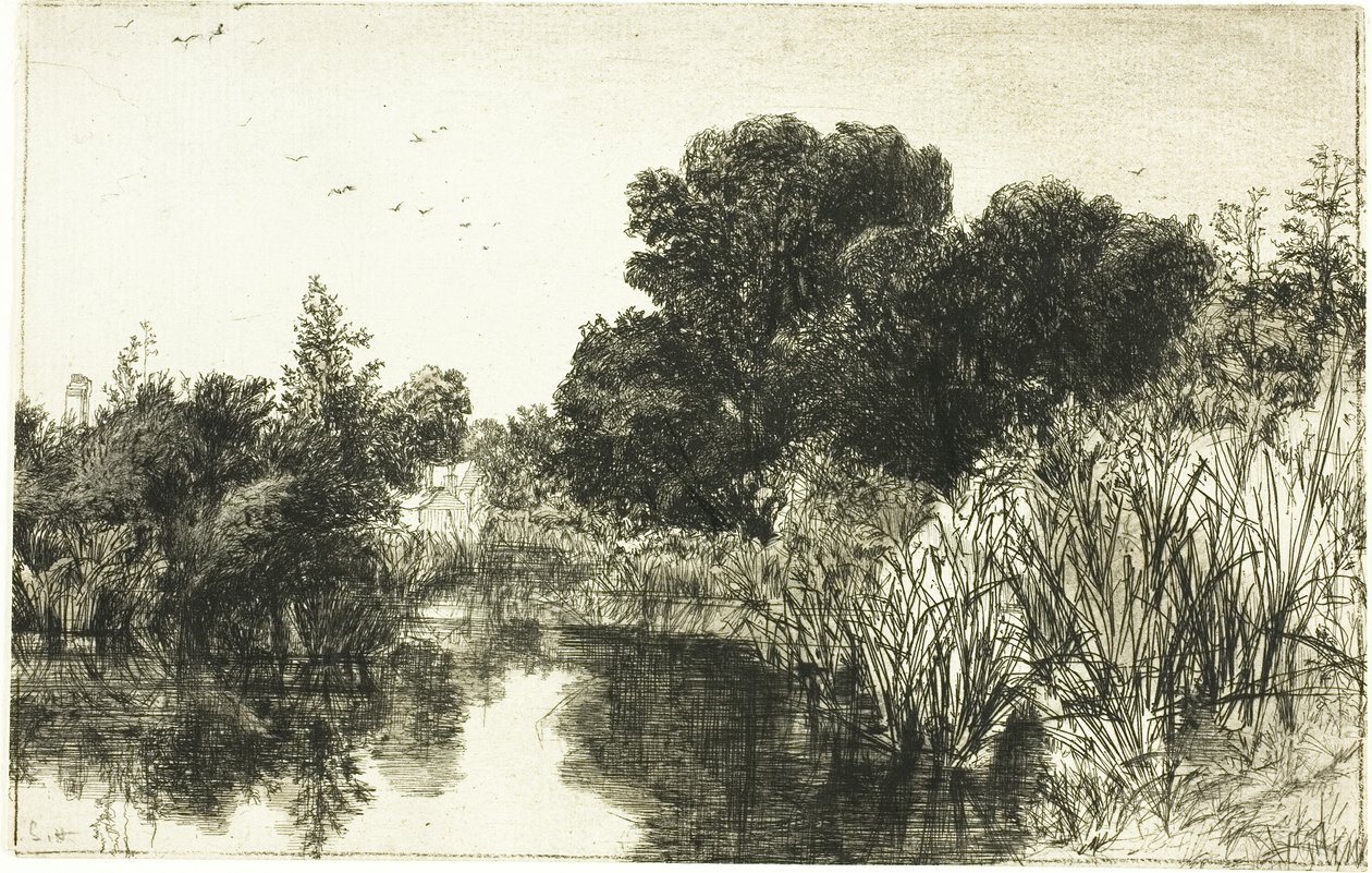 Shere Mill Pond, No. II (nagy lemez) alkotó: Francis Seymour Haden