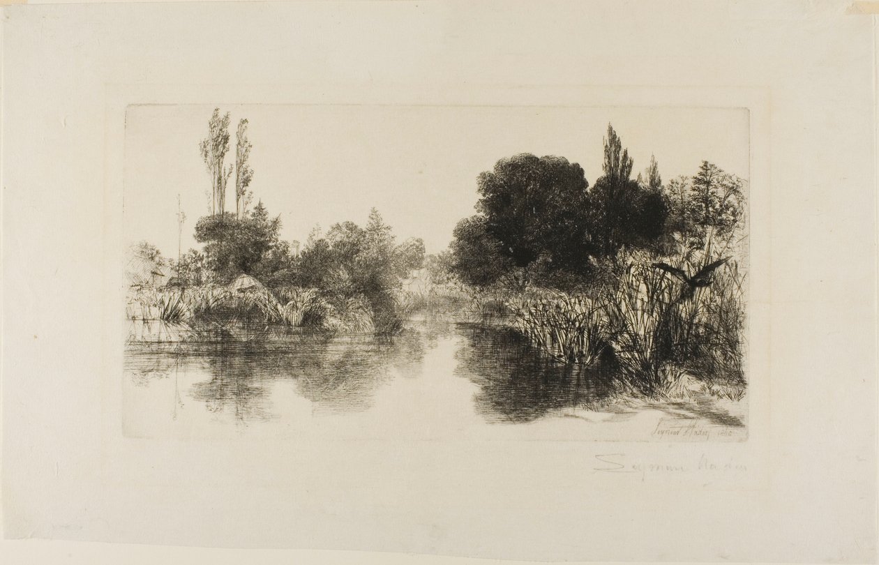 Shere Mill Pond, No. II (nagy lemez) alkotó: Francis Seymour Haden
