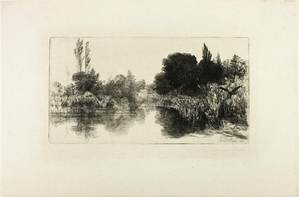 Shere Mill Pond, No. II (nagy lemez) alkotó: Francis Seymour Haden