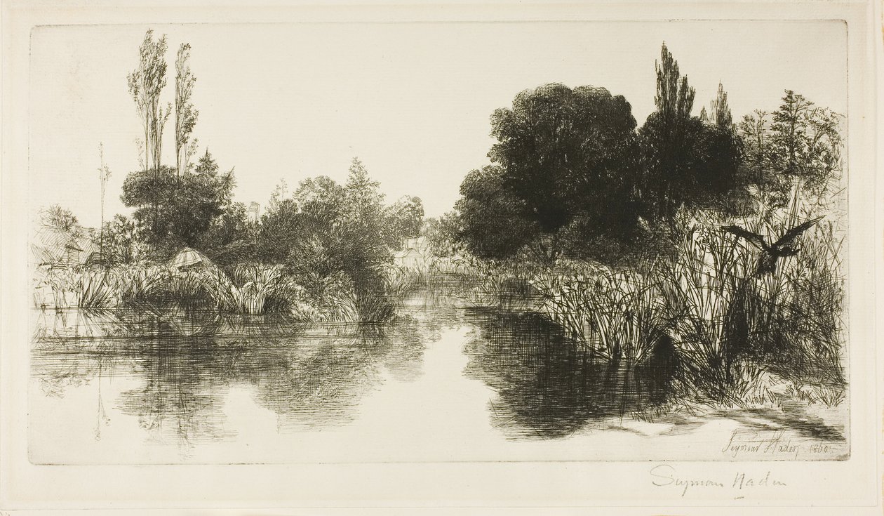 Shere Mill Pond, No. II (nagy lemez) alkotó: Francis Seymour Haden