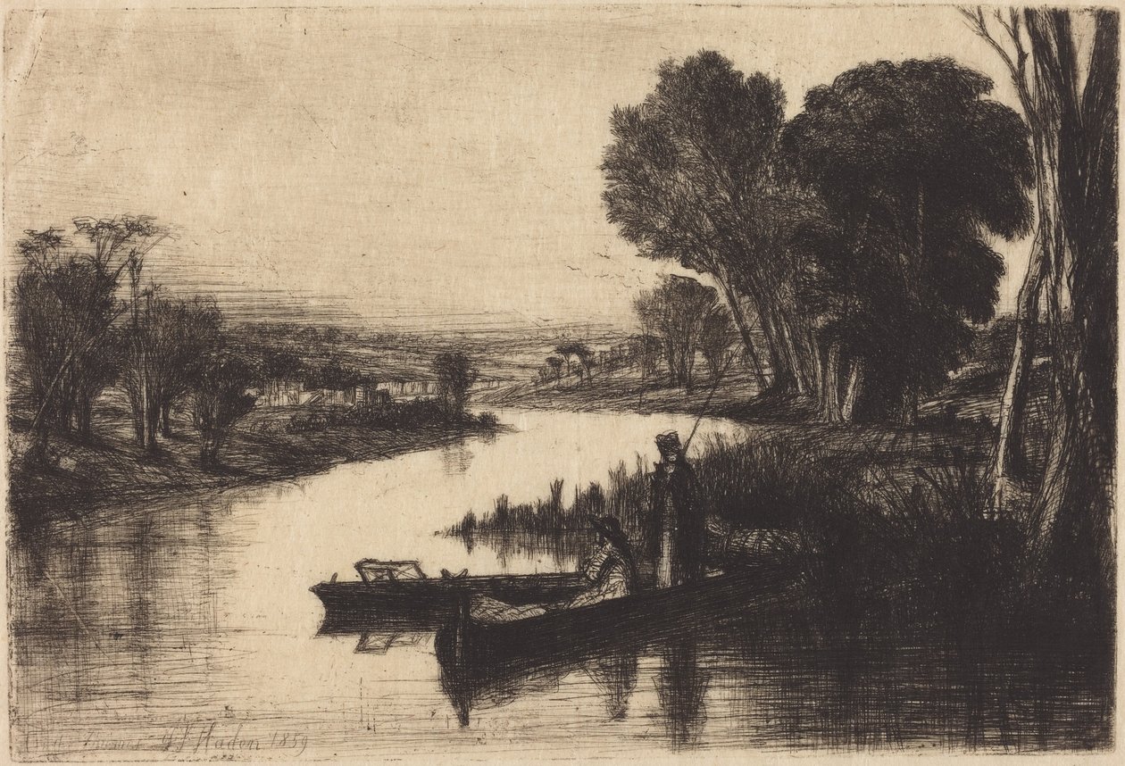 Halászok a Temzén alkotó: Francis Seymour Haden
