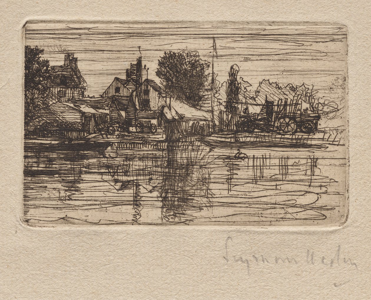 Temze oldal alkotó: Francis Seymour Haden