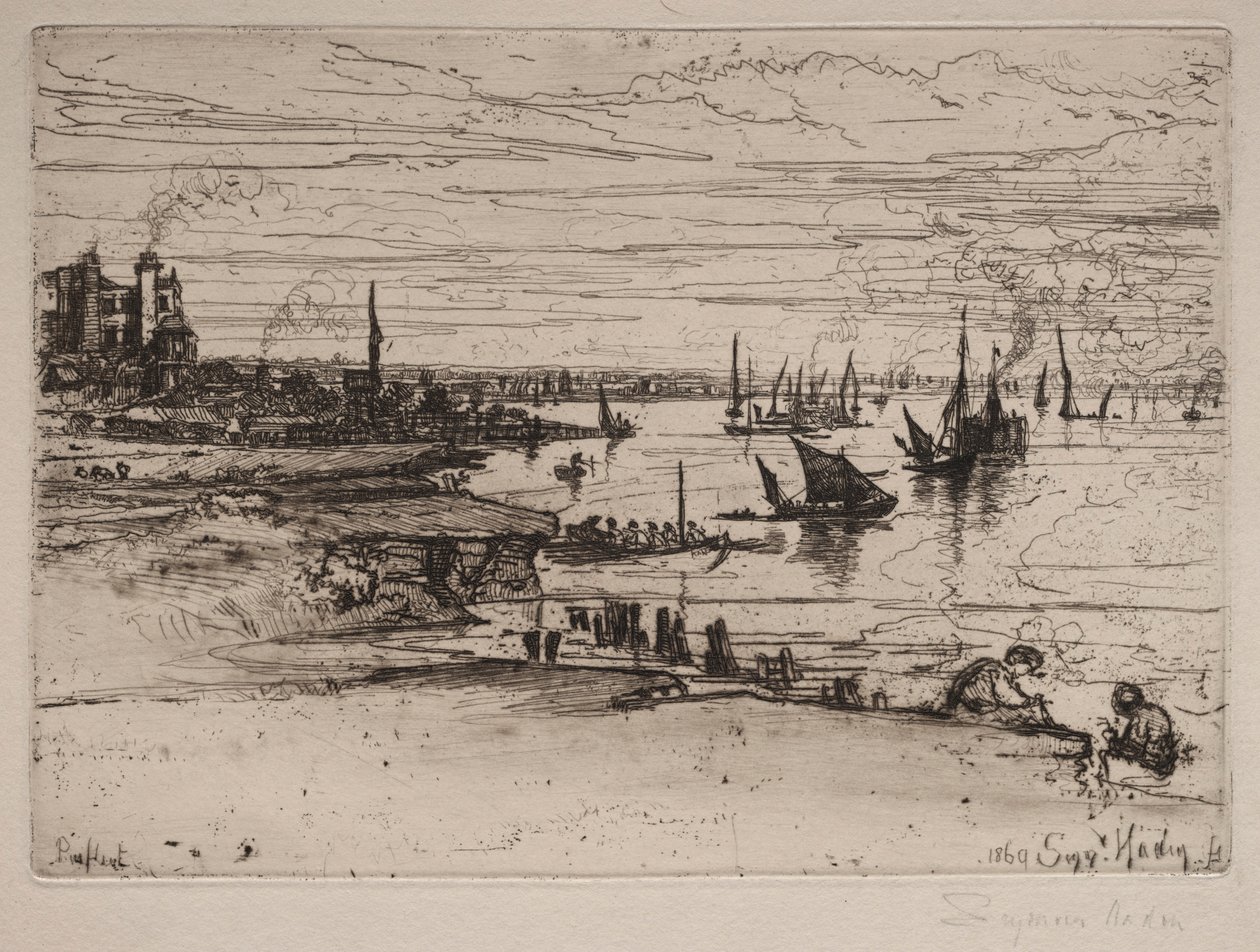 A fogadó, Purfleet, 1869. alkotó: Francis Seymour Haden