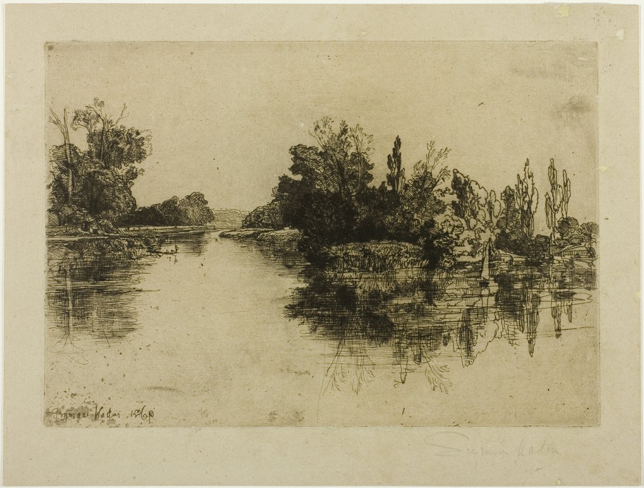 A Boyle-farmmal szembeni sziget alkotó: Francis Seymour Haden