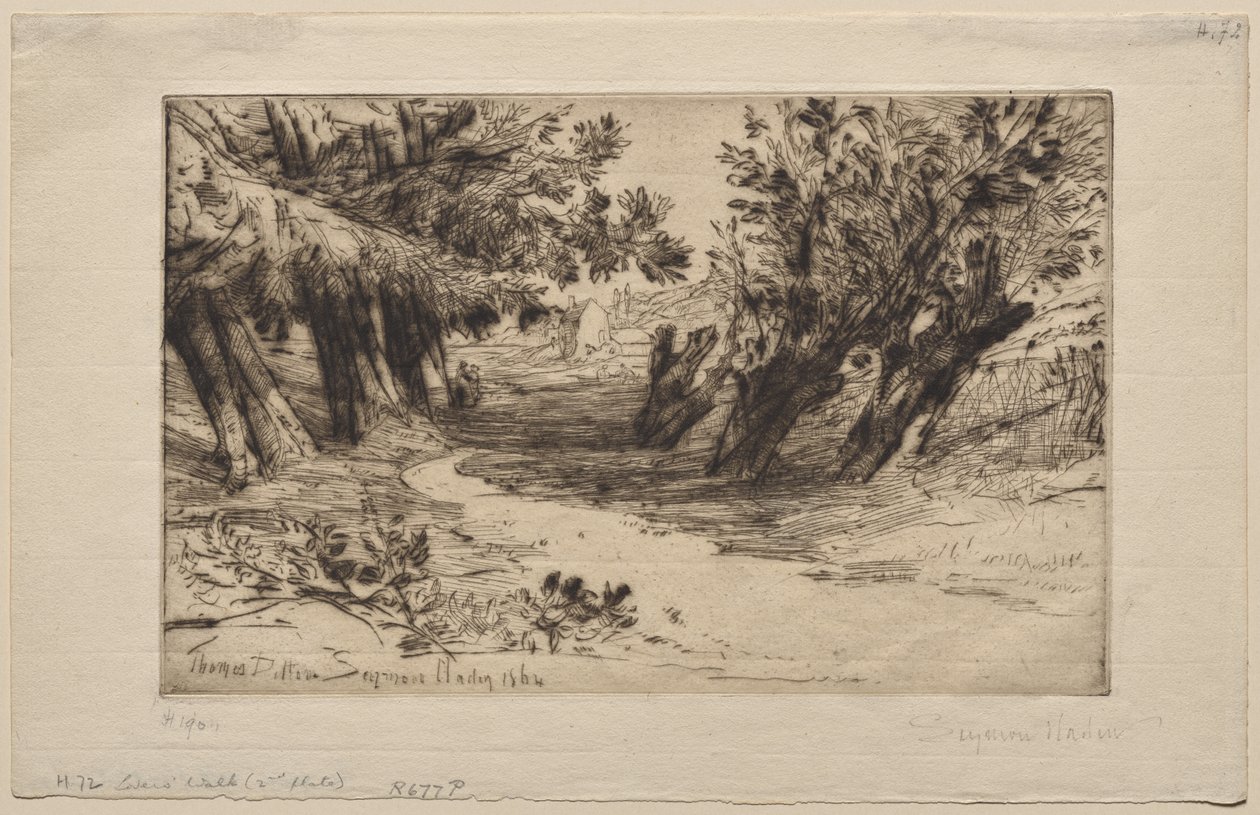 A szerelmesek sétája (A második tányér) alkotó: Francis Seymour Haden