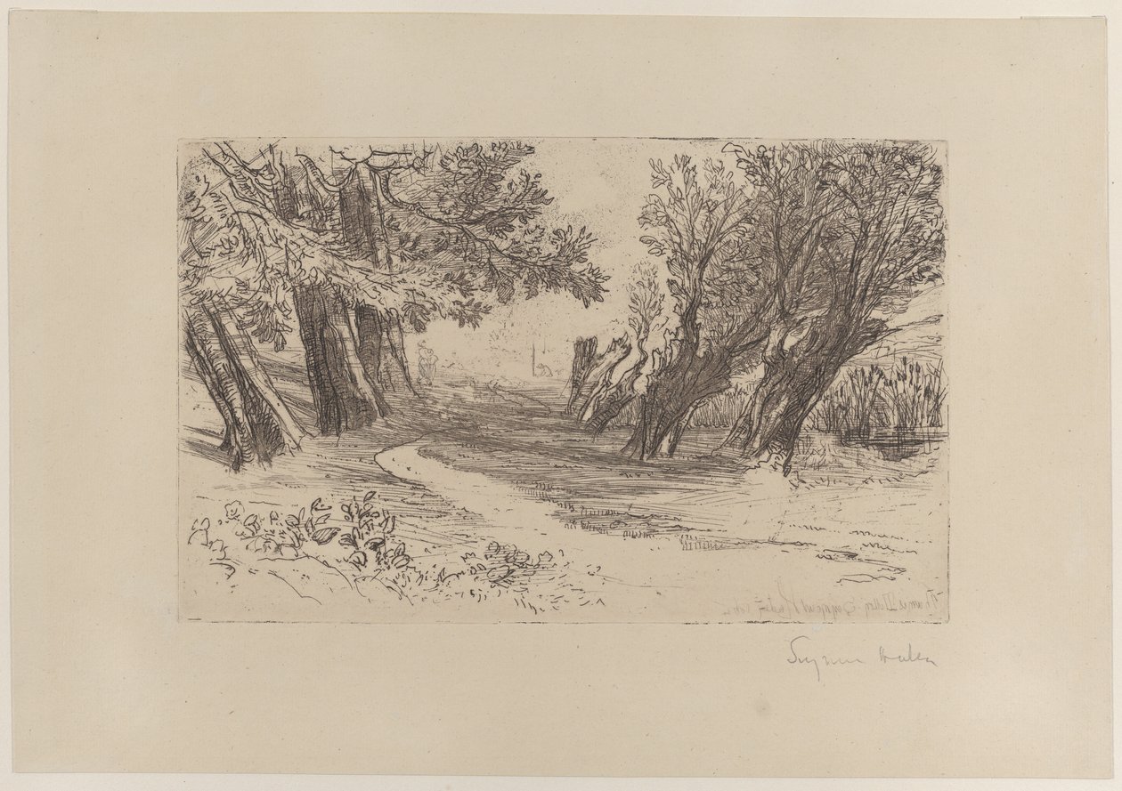 A szerelmesek sétája, I. szám, 1864., 1864. alkotó: Francis Seymour Haden