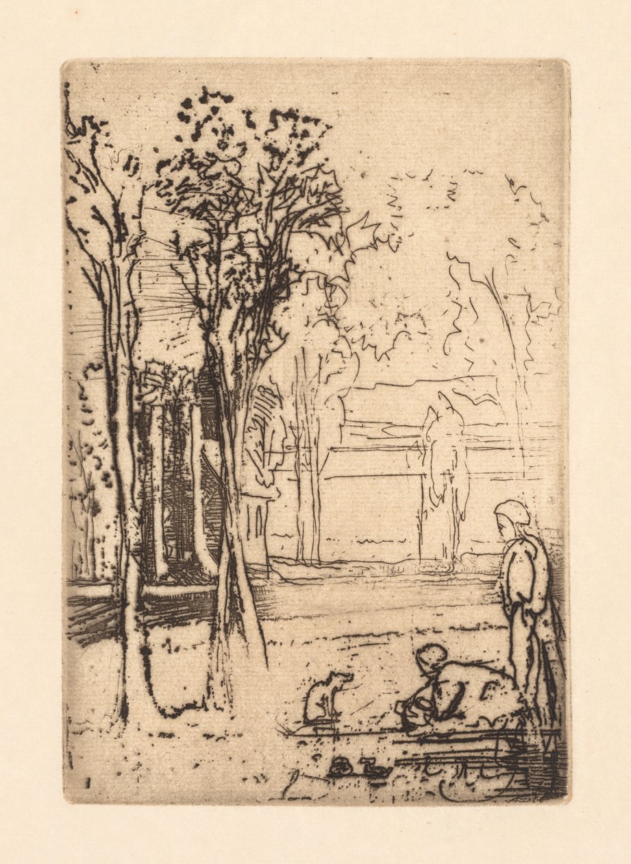 Háromfás farm, 1879. alkotó: Francis Seymour Haden