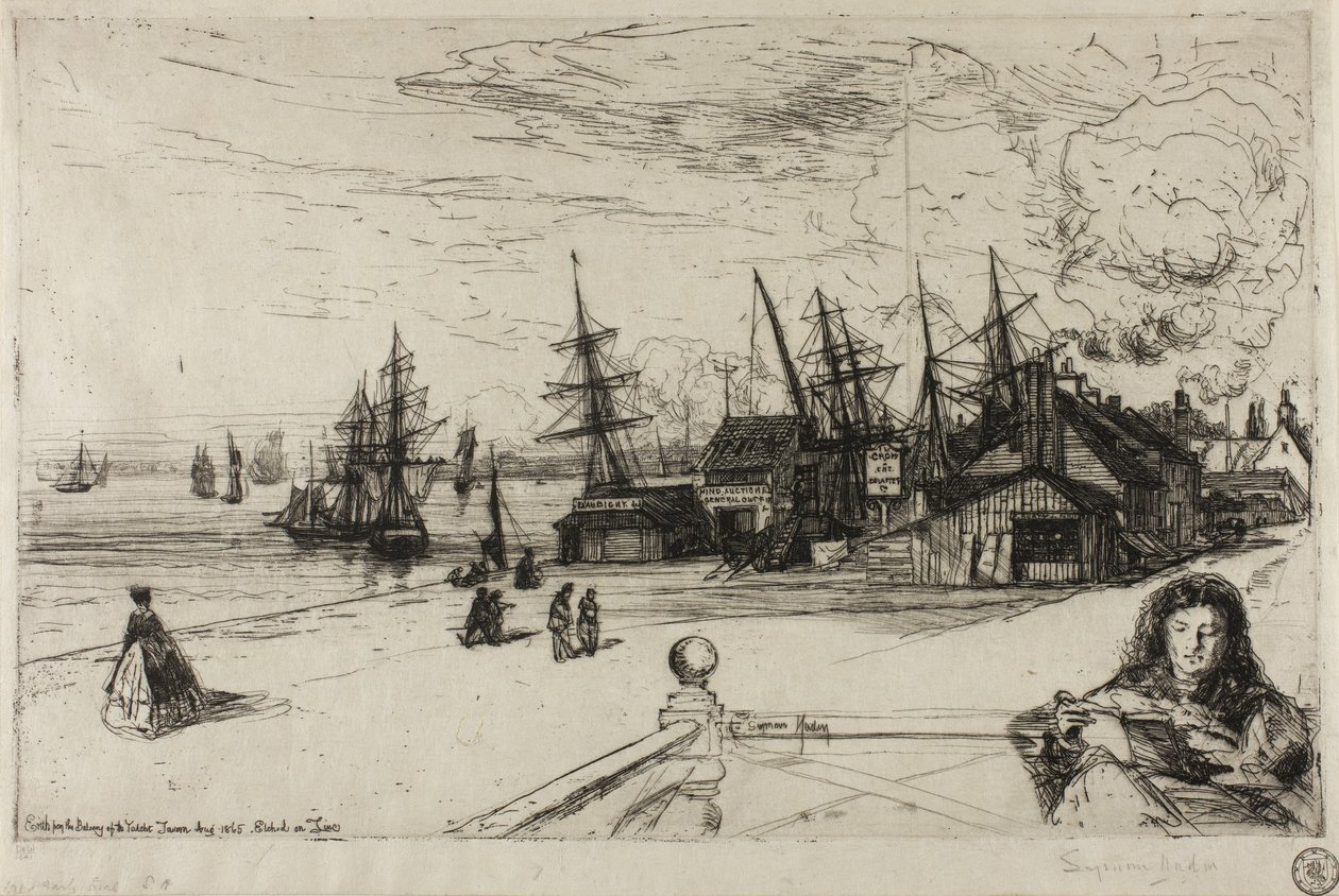 Yacht Tavern, Erith, 1865 alkotó: Francis Seymour Haden
