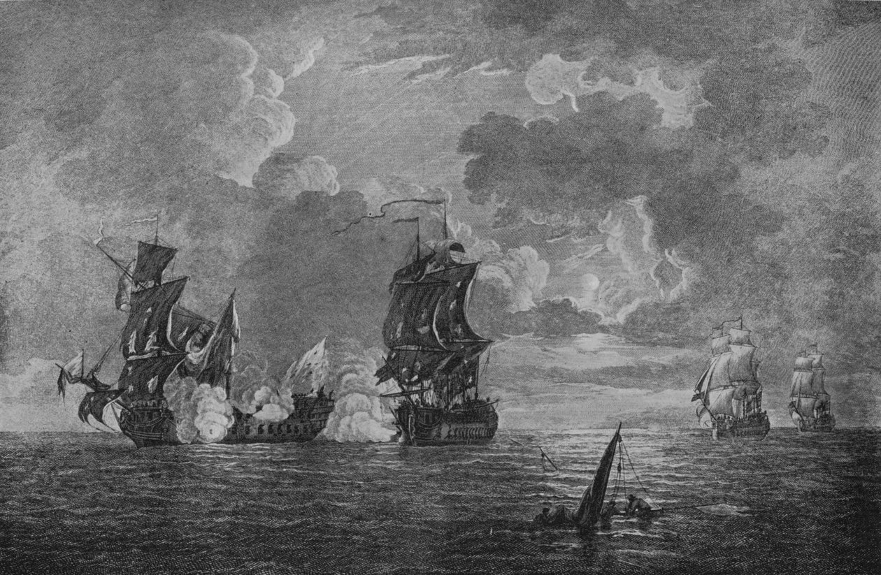 A Foudroyant elfogása, c1760 alkotó: Francis Swaine
