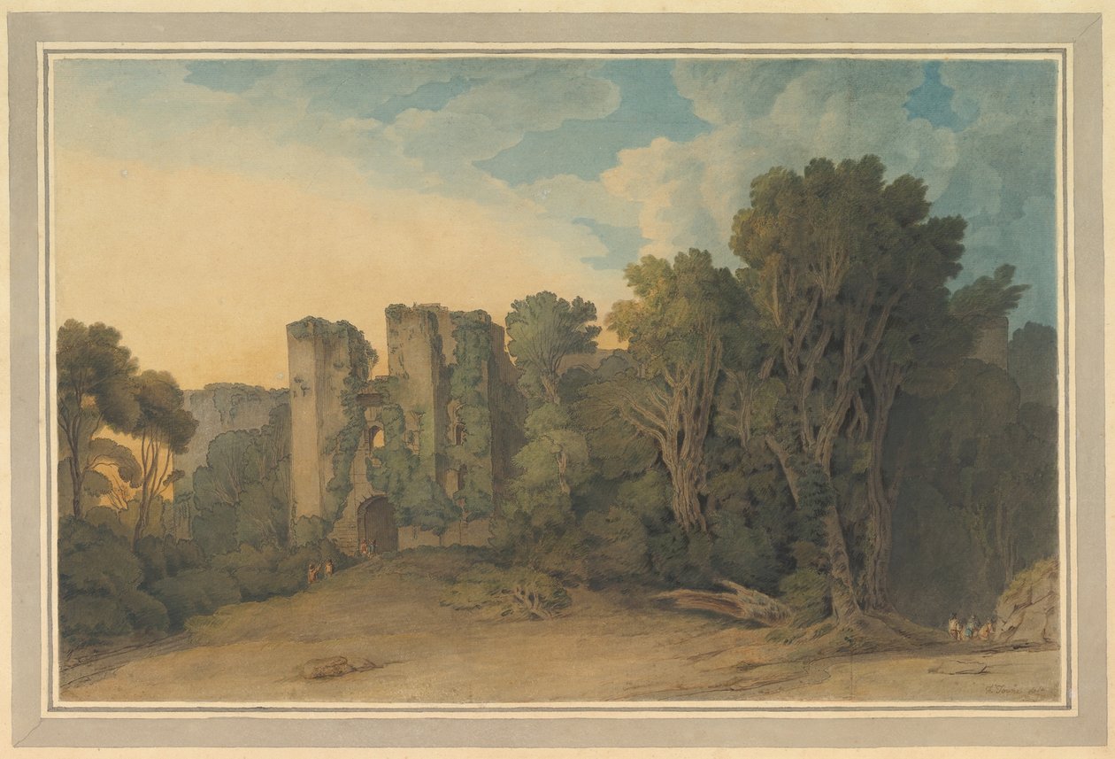 A Berry Pomeroy-kastély Devonban alkotó: Francis Towne